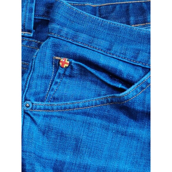 Hudson Jeans Mens 31x28 Blue Barton Relax Straight Button Fly Stretch Med Denim - Picture 11 of 13